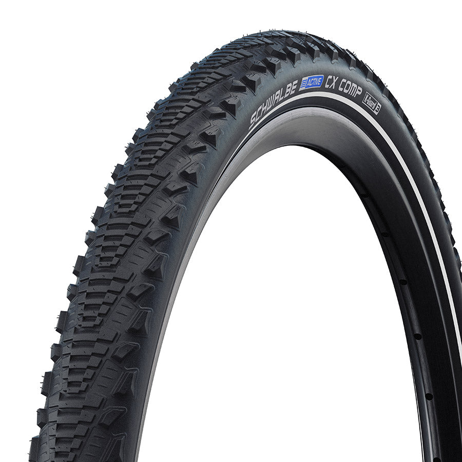 Schwalbe, CX Comp, Gravel Tire, 20x1.75, Wire, Clincher, SBC, K-Guard, Reflex, 50TPI, Black
