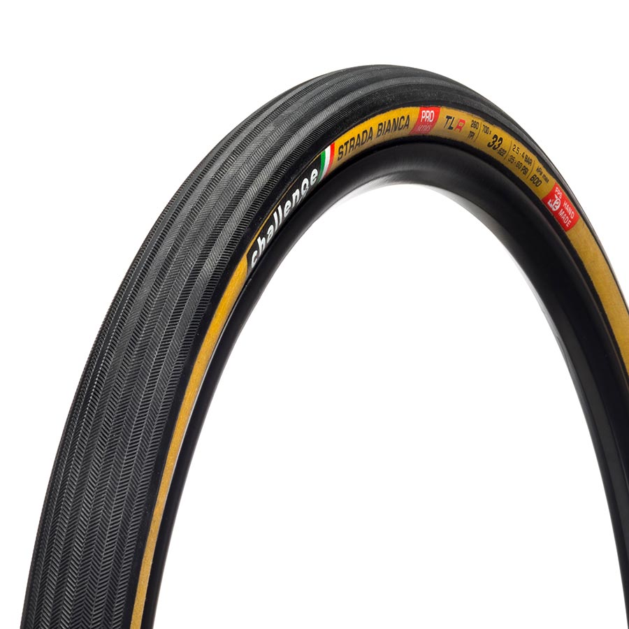 Challenge, Strada Bianca TLR, Tire, 700x36C, Folding, Tubeless Ready, Vulcanized, Nylon, Black