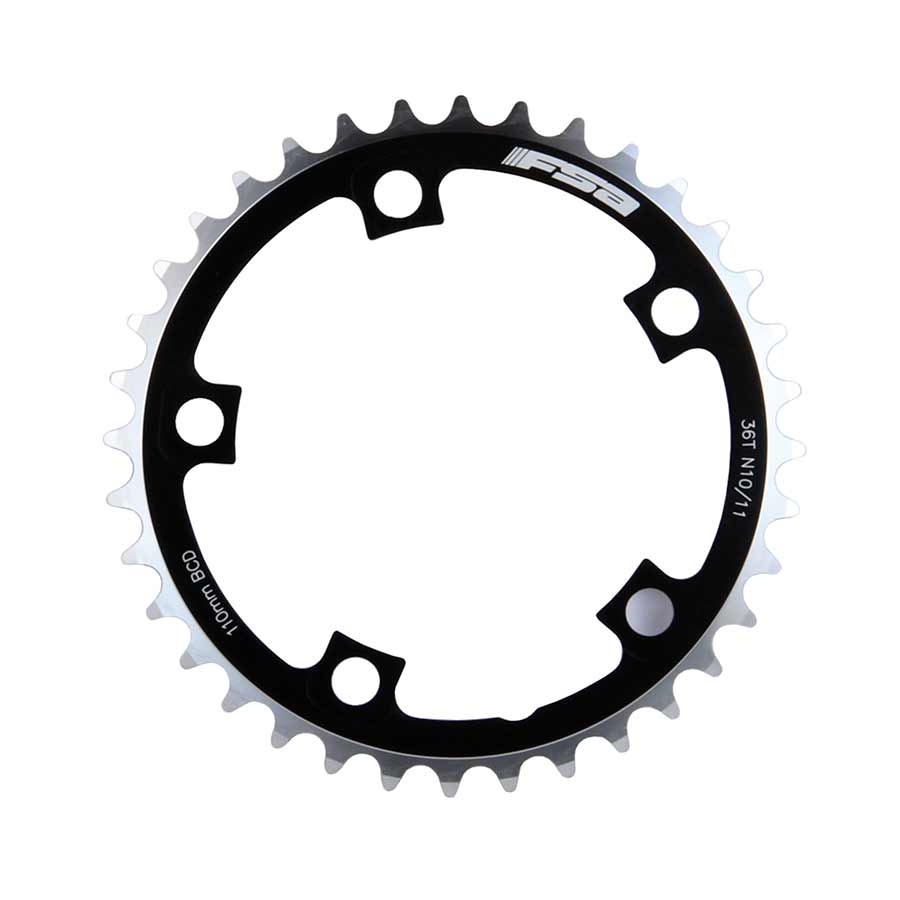 FSA, 36D, 10/11vit., BCD: 110mm, 5 Boulons, Pro Road, Plateau Inner, pour Road double, Aluminium, Noir, 371-0236A - Cycle LM