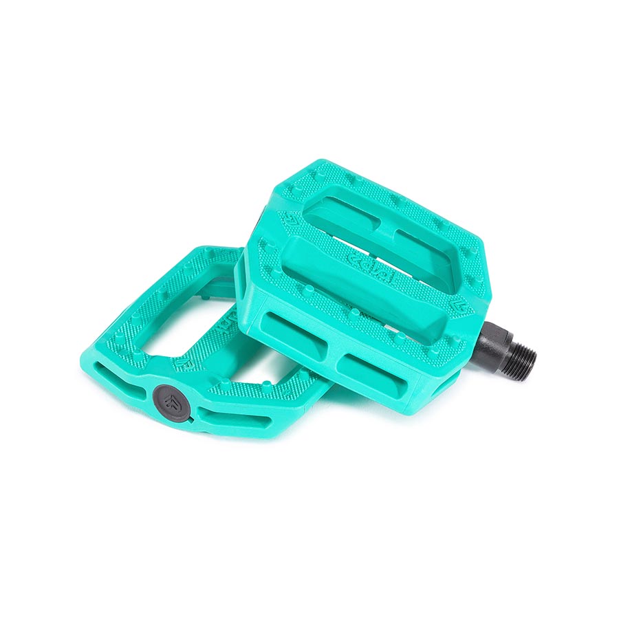 Eclat, Slash, Platform Pedals, Body: Nylon, Spindle: Cr-Mo, 9/16'', Turquoise, Pair