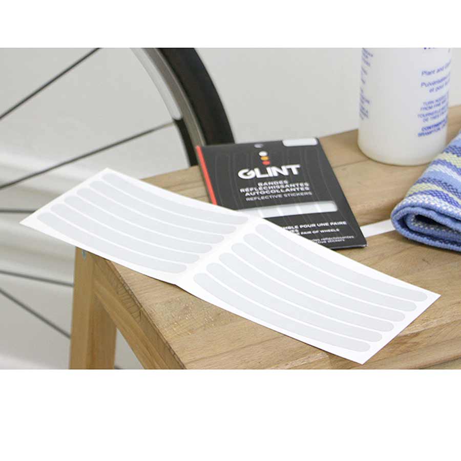 GLINT Reflective, Wheel Stickers, White, Kit