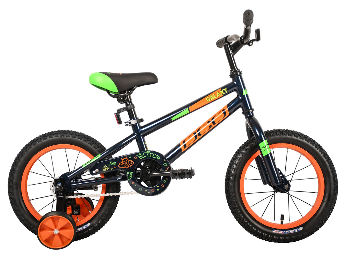 Levkitch Vélo Enfant 14 Pouces Jaune-Noir – Pour Filles Et Garçons 3-7 Ans, Avec Stabilisateurs Et Freins Doubles