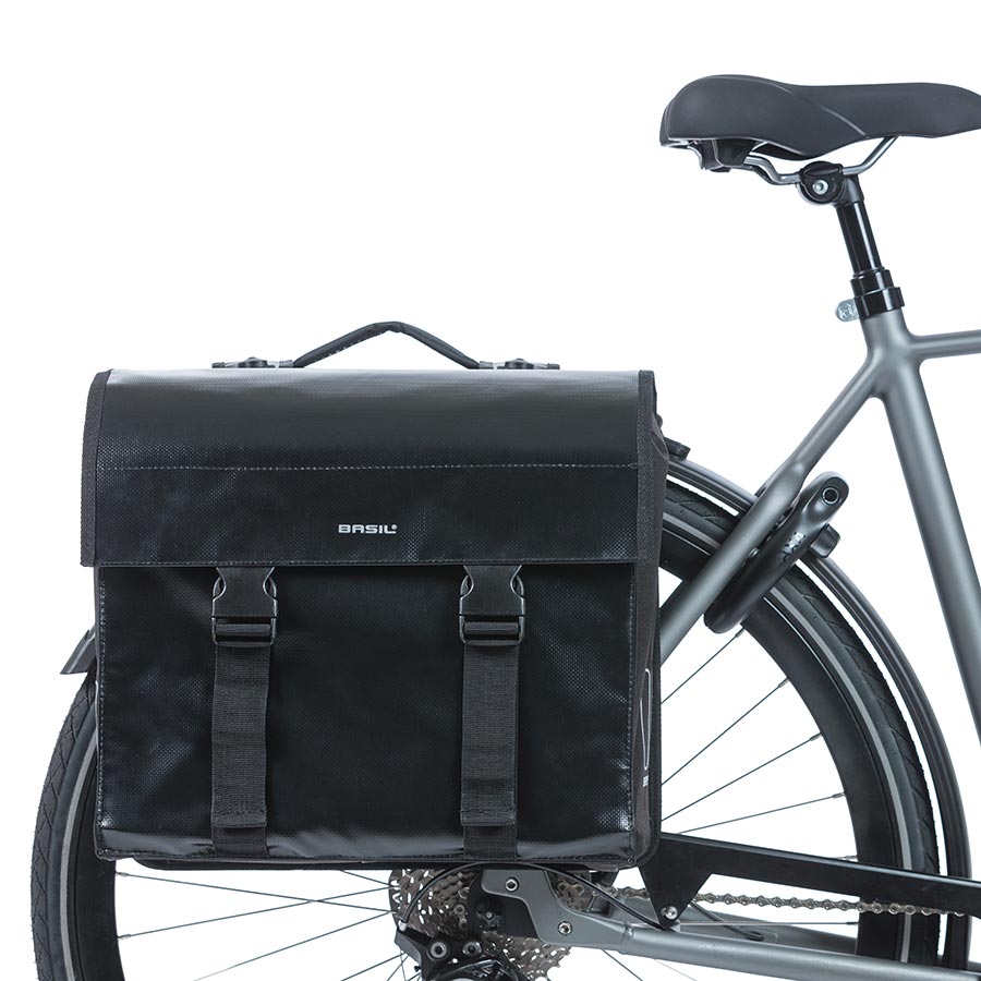 Basil, Urban Double MIK, Pannier, 48-53L, Black, Pair