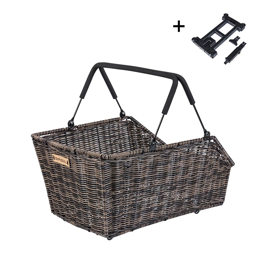 Basil, Cento Rattan MIK, Basket, Rear, Brown