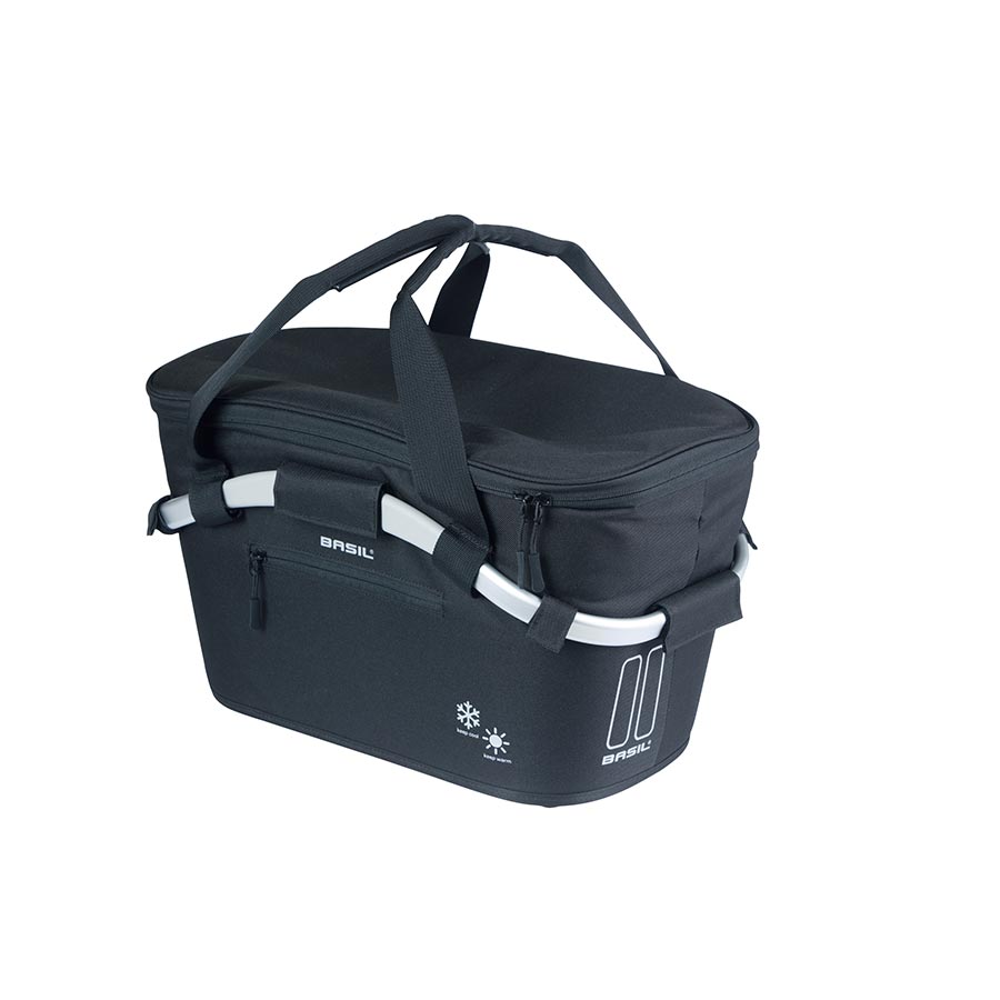 Basil, Classic Carry All, Basket, Insulated, Rear, Black