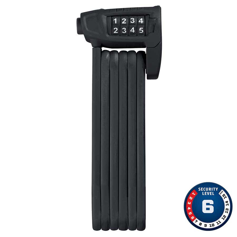 Abus, Bordo Lite 6150, Folding lock with combination, 85cm (2.8'), Black