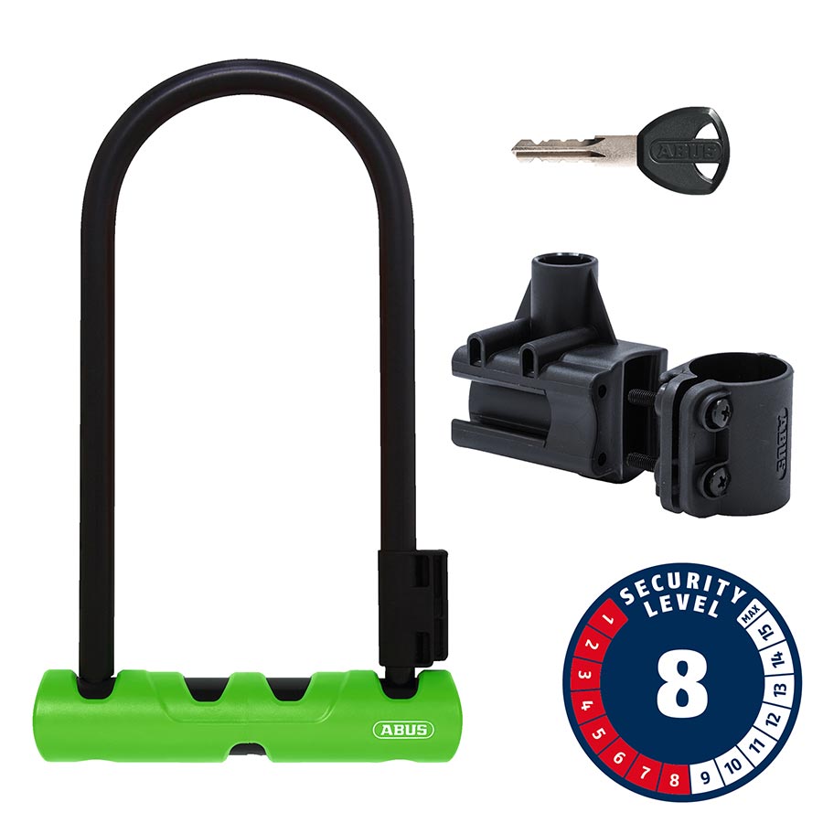 Abus, Ultra 410K, U-Lock, Key, 12mm, 170x300mm, 6.7''x11.8'', SH34, Black