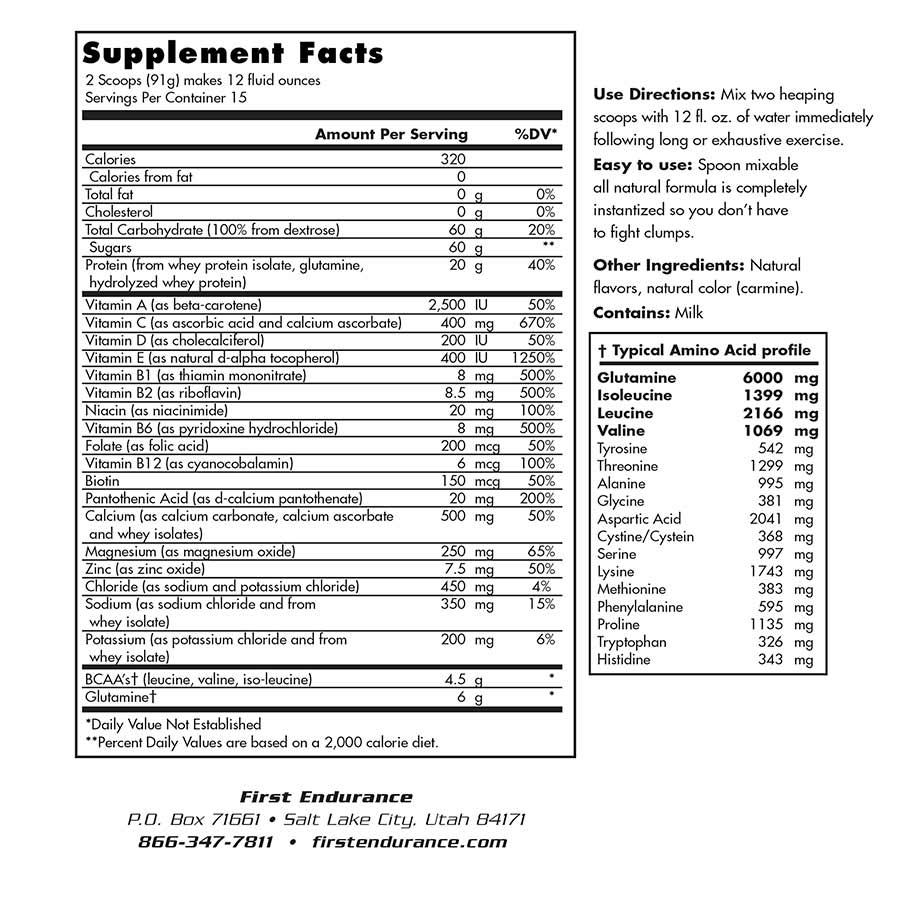 1st Endurance, Ultragen, Drink Mix, Tropical Fruits, Jar, 15 servings