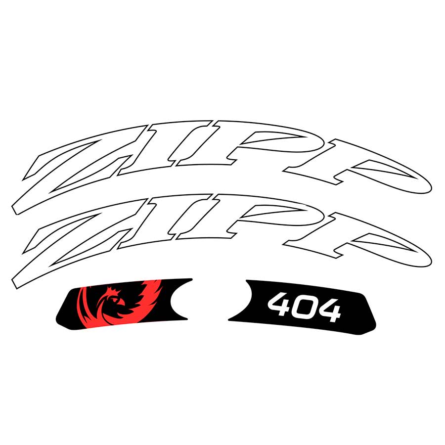 Zipp, Stickers, 202 White/ No border, For one wheel