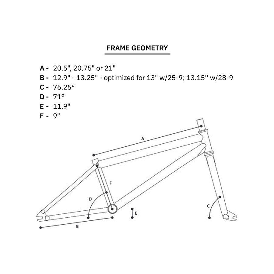 We The People, Doomsayer, BMX Frame, Black, 20.75''