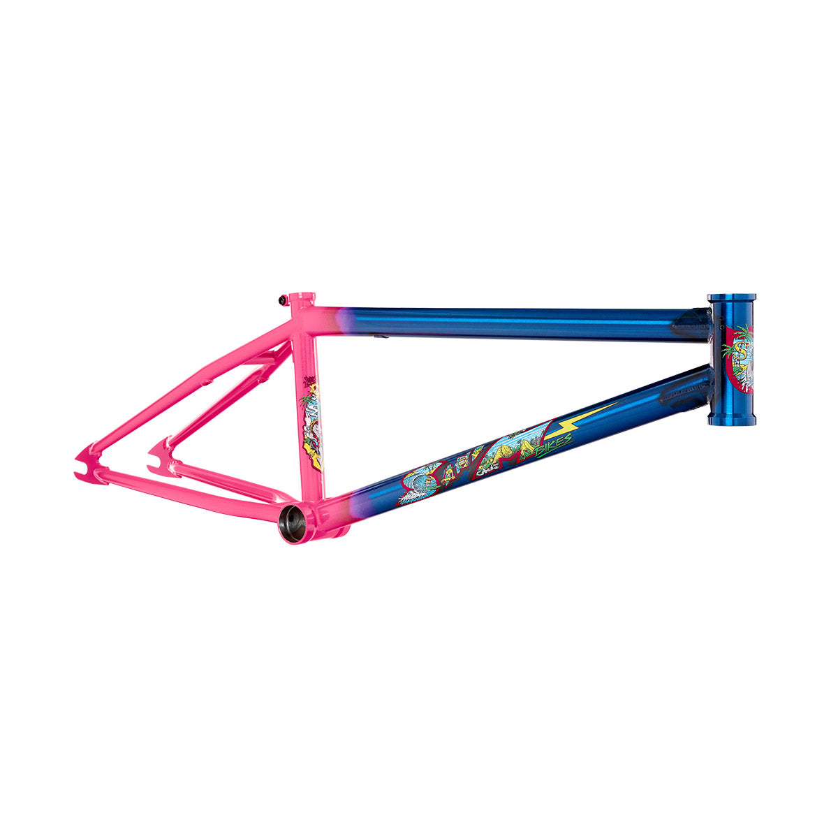 Trans blue bmx sale frame