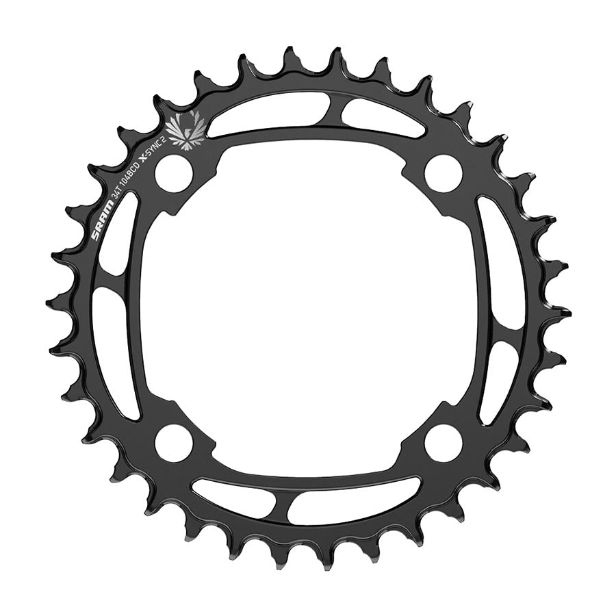 Plateaux|SRAM,_X-Sync_2_Acier_104mm_BCD,_Plateau,_Dents:_34,_Vitesses:_11/12,_BCD:_104,_Boulons:_4,_Acier,_Noir|SRAM|Cycle_LM