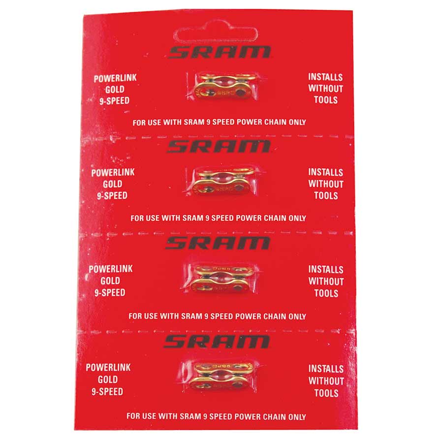 Chaînes|SRAM,_Powerlink,_Maillon_connecteur_pour_chaîne_9vit.,_Gold,_Sac_de_4|SRAM|Cycle_LM